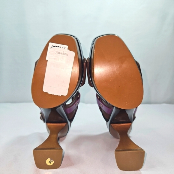 Marni Brown & Purple Platform Womens Sandals Size 36 - Picture 8 of 9